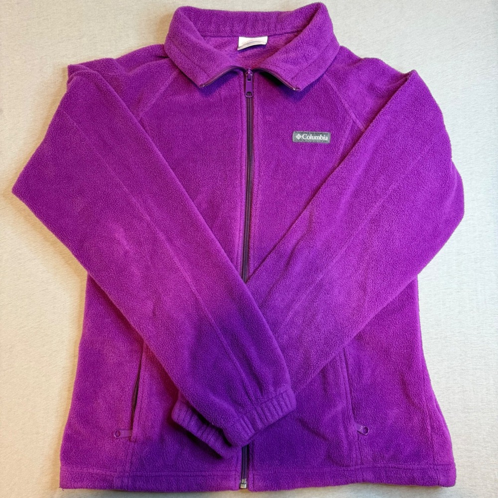 Columbia Benton Springs Fleece Jacket Womens Medium Purple Full Zip WL6439